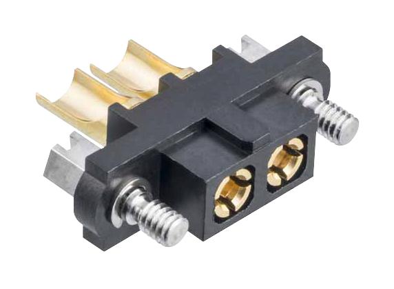 Harwin M80-4000000F1-02-Pf5-00-000 Connector, Rcpt, 2Pos, 1Row, 4mm