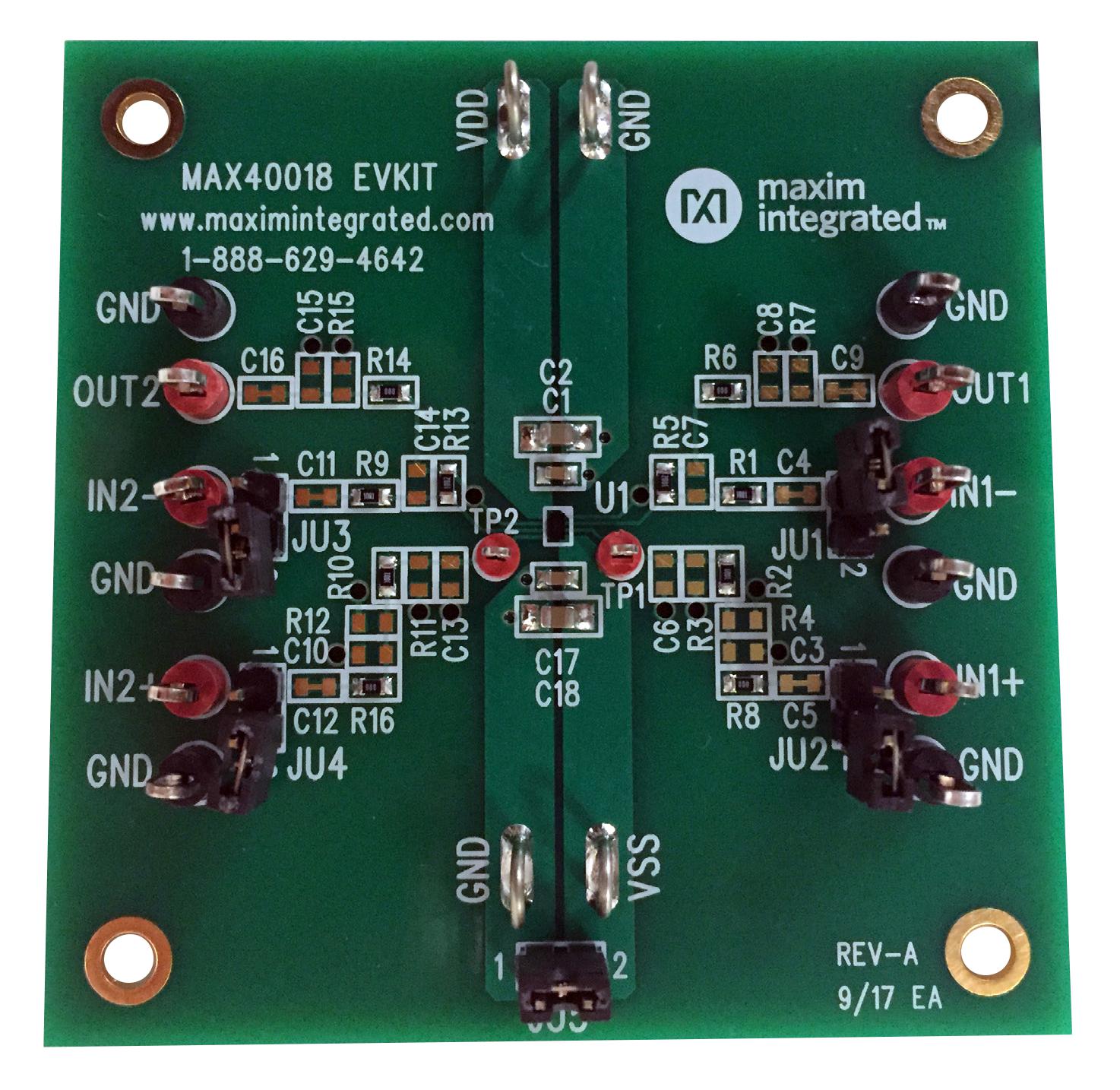 Analog Devices Max40018Evkit# Eval Kit, Dual-Operational Amplifier