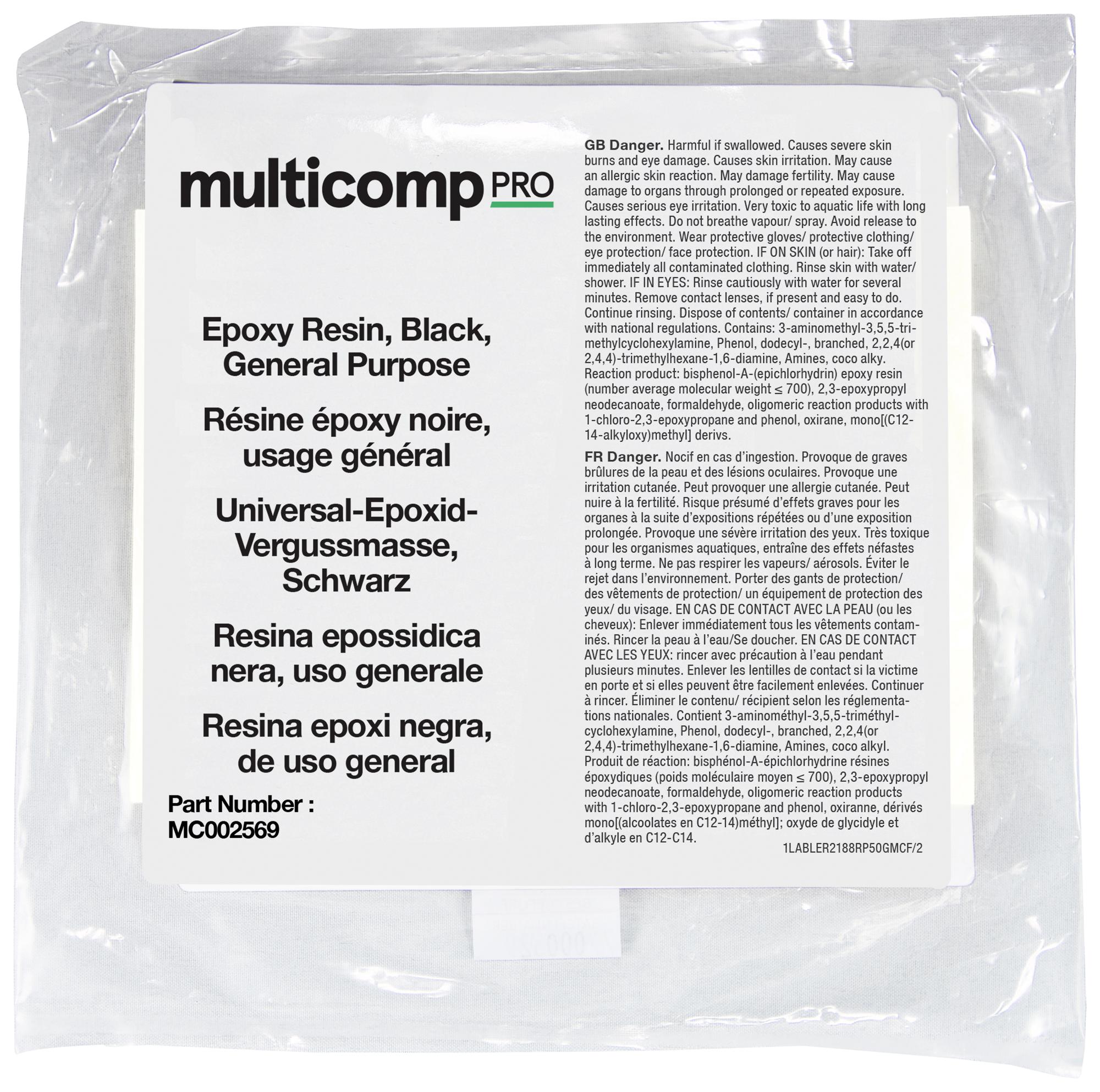 Multicomp Pro Mc002569 Epoxy Resin, Packet, Black, 50G