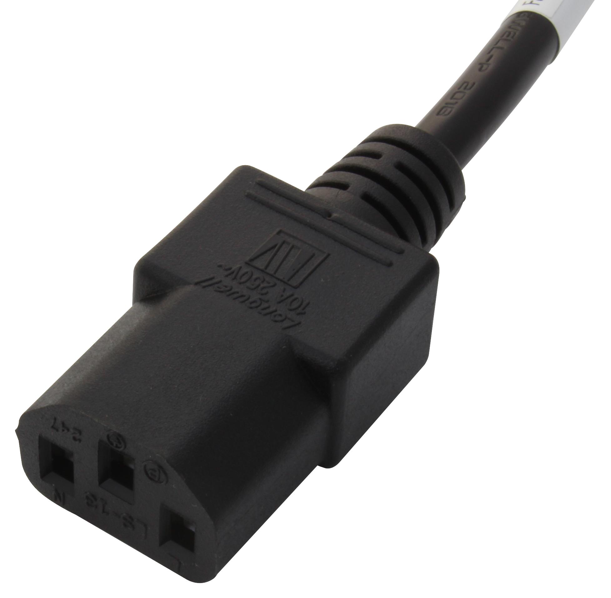 Multicomp Pro Gw-151683 Power Cord, Iec C13-Free End, 1.5M, Blk