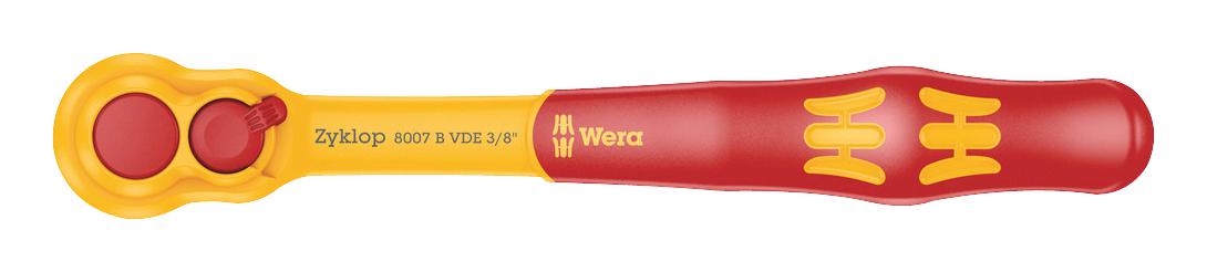 Wera 8007 B Vde Ratchet, 3/8In Drive, 222mm