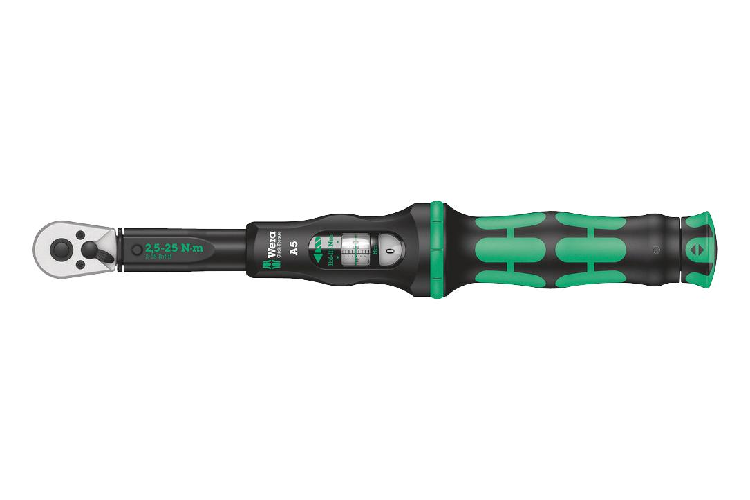 Wera Click-Torque A 5 Torque Wrench W/rev. Ratchet, 1/4 Sq