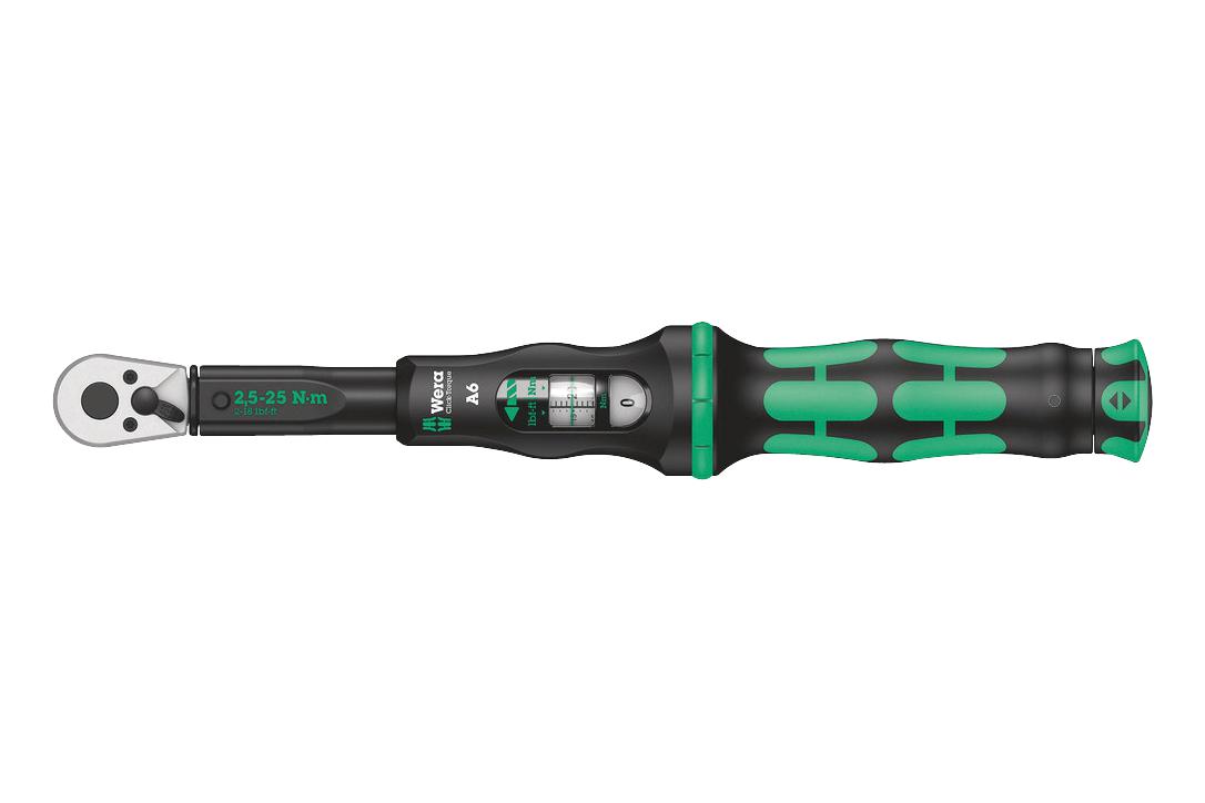 Wera Click-Torque A 6 Torque Wrench W/rev. Ratchet, 1/4 Hex