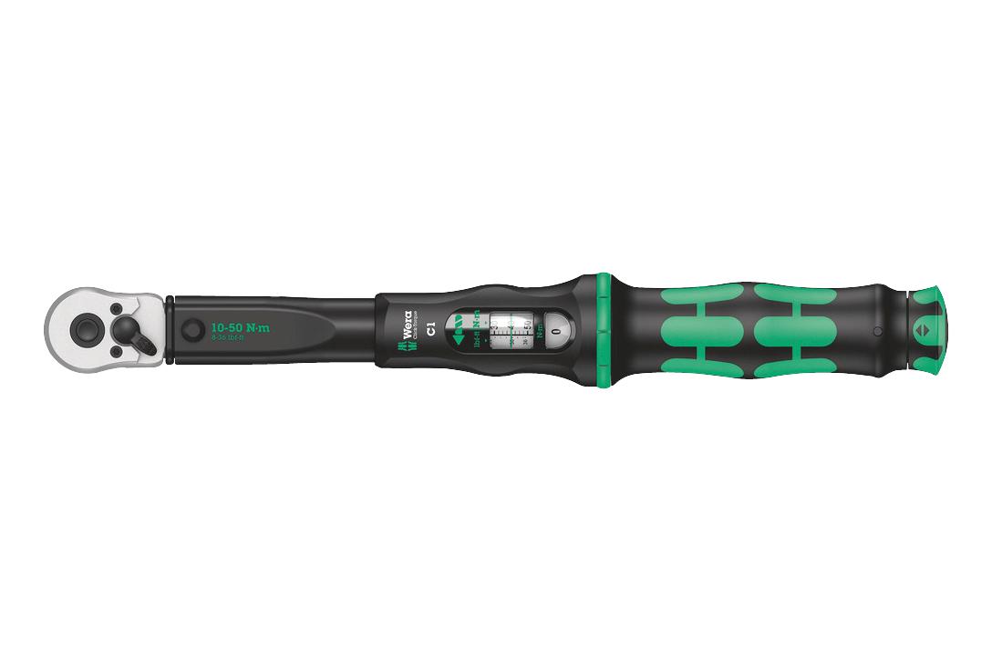 Wera Click-Torque C 1 Torque Wrench W/rev. Ratchet, 1/2 Drive