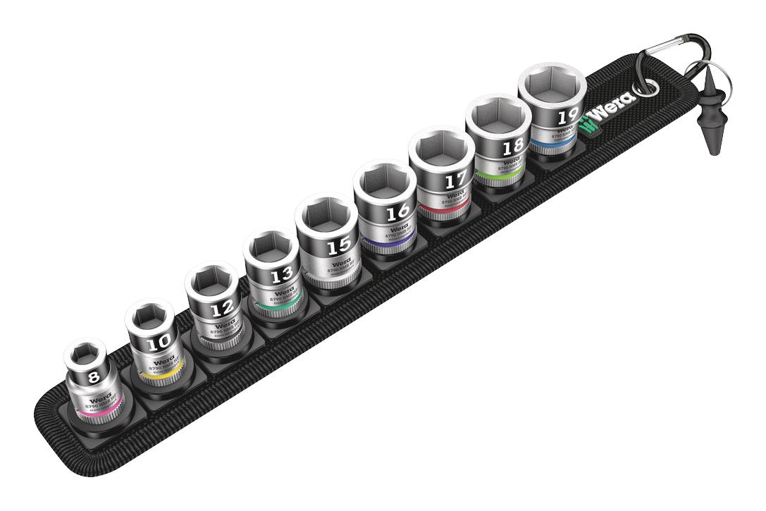 Wera Belt B 1 Socket Set W/ Hf, 3/8 Drive, 10Pcs