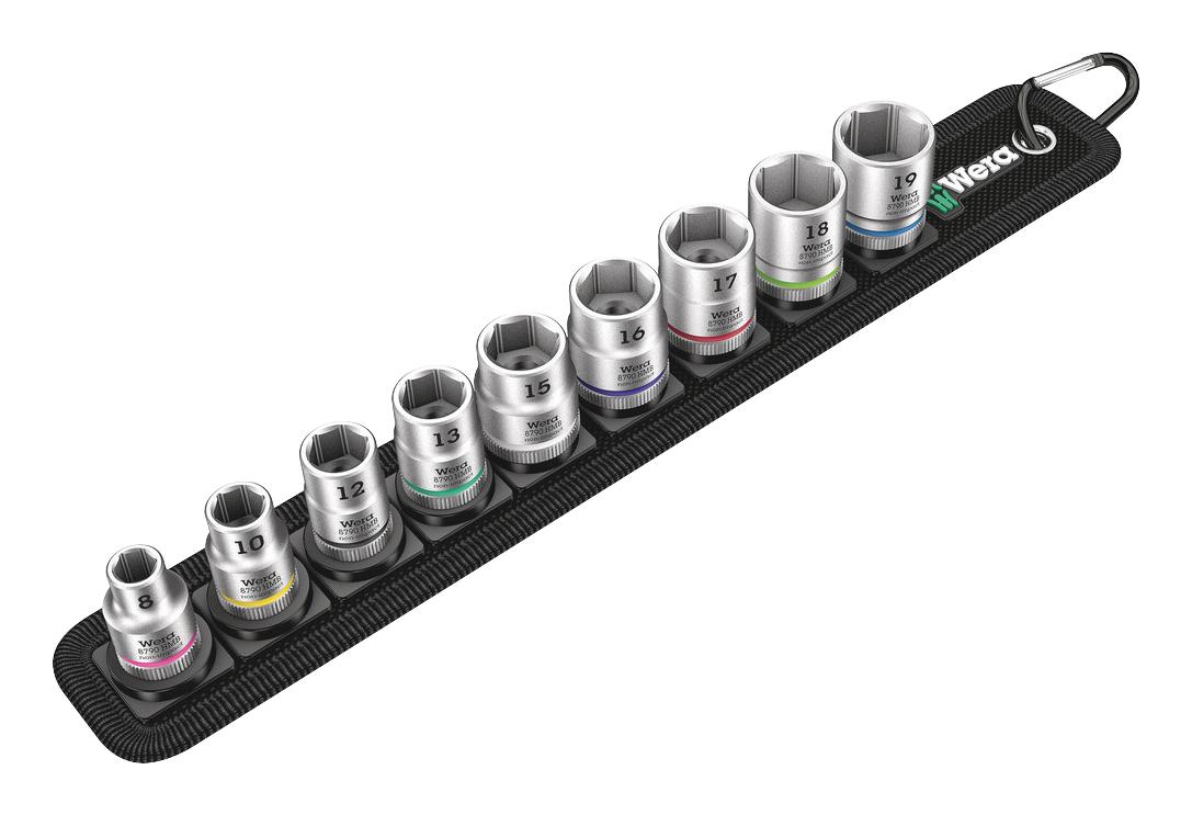 Wera Belt B 4 Socket Set, 3/8 Drive, 9 Pcs