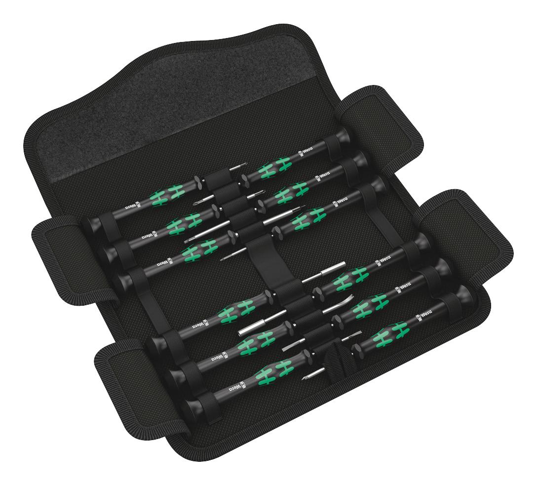 Wera Kraftform Micro 12 Electronics 1 Screwdriver Set, 13Pc