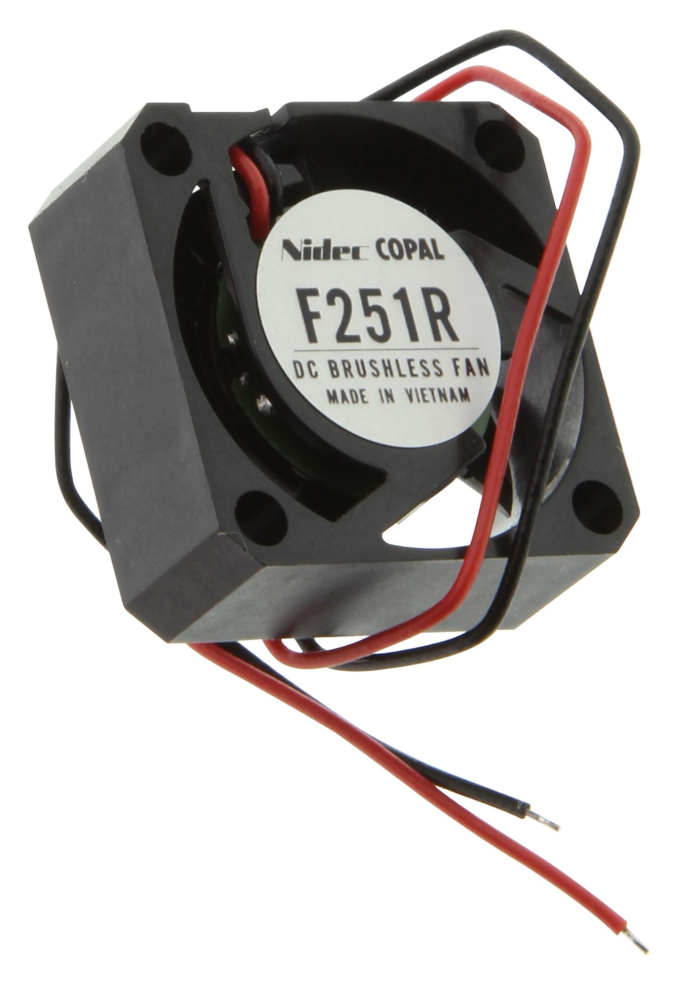 NIDEC Components F251R-05Llc Axial Fan, 25mm, 5Vdc, 1.412Cfm, 11Dba