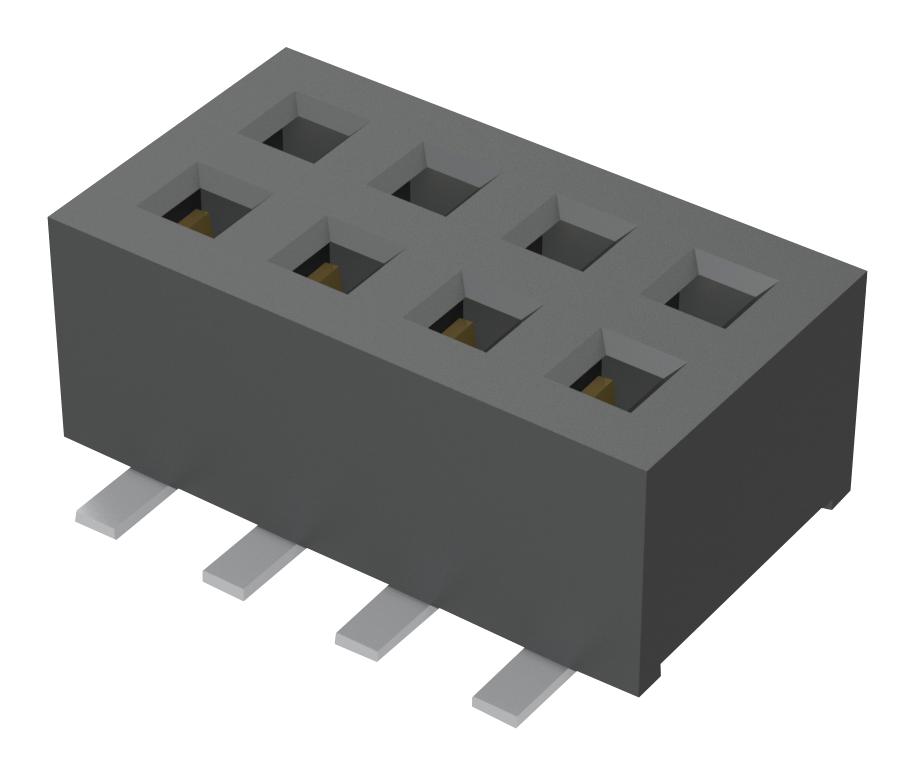 Samtec Clp-104-02-F-D-Be Connector, Rcpt, 8Pos, 2Row, 1.27mm