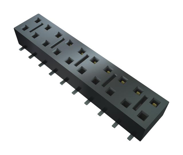 Samtec Hle-105-02-L-Dv-Be-A Connector, Rcpt, 10Pos, 2Row, 2.54mm