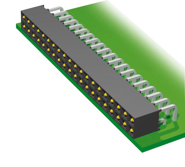 Samtec Ipt1-125-01-L-D-Ra Connector, Header, 50Pos, 2Row, 2.54mm