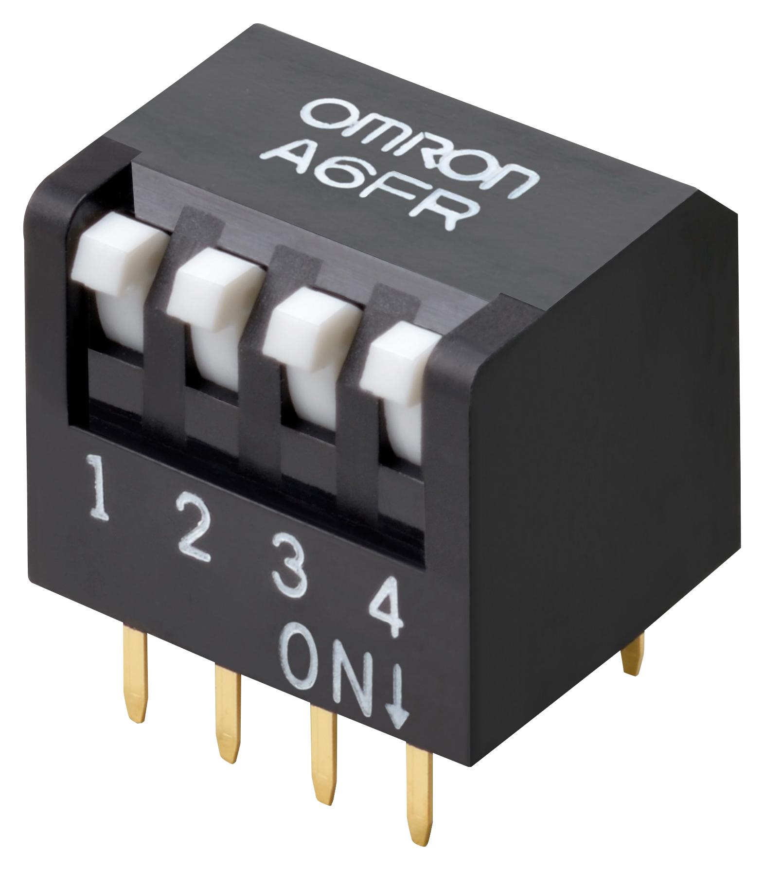 Omron A6Fr-6101 Dip Switch, 6Pos, Spst, Piano Key, Th