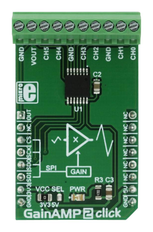 MikroElektronika Mikroe-2859 Gainamp 2 Click Board