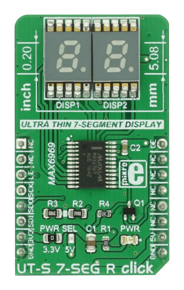 MikroElektronika Mikroe-2840 Ut-S 7-Seg R Click Board