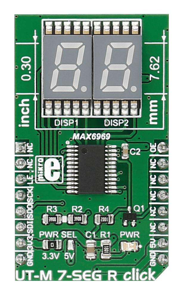 MikroElektronika Mikroe-2746 Ut-M 7-Seg R Click Board