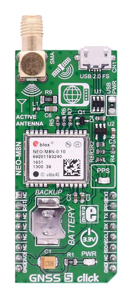 MikroElektronika Mikroe-2670 Gnss 5 Click Board