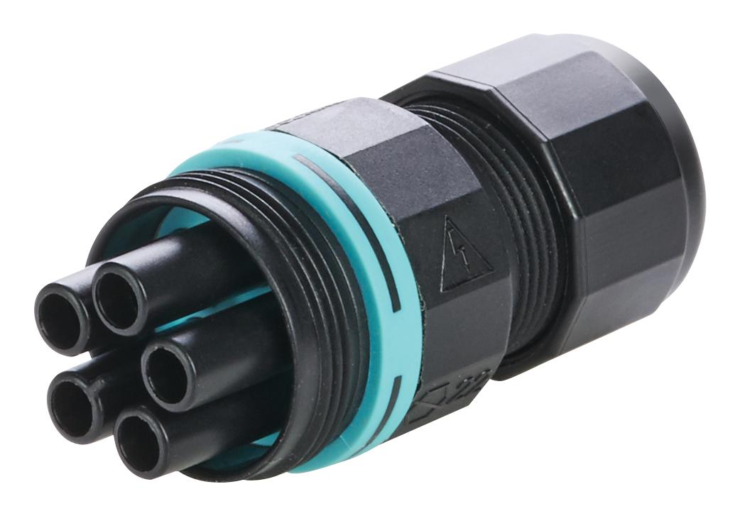 Hylec Thb.387.b5A Circular Connector, Rcpt, 5Pos, Cable