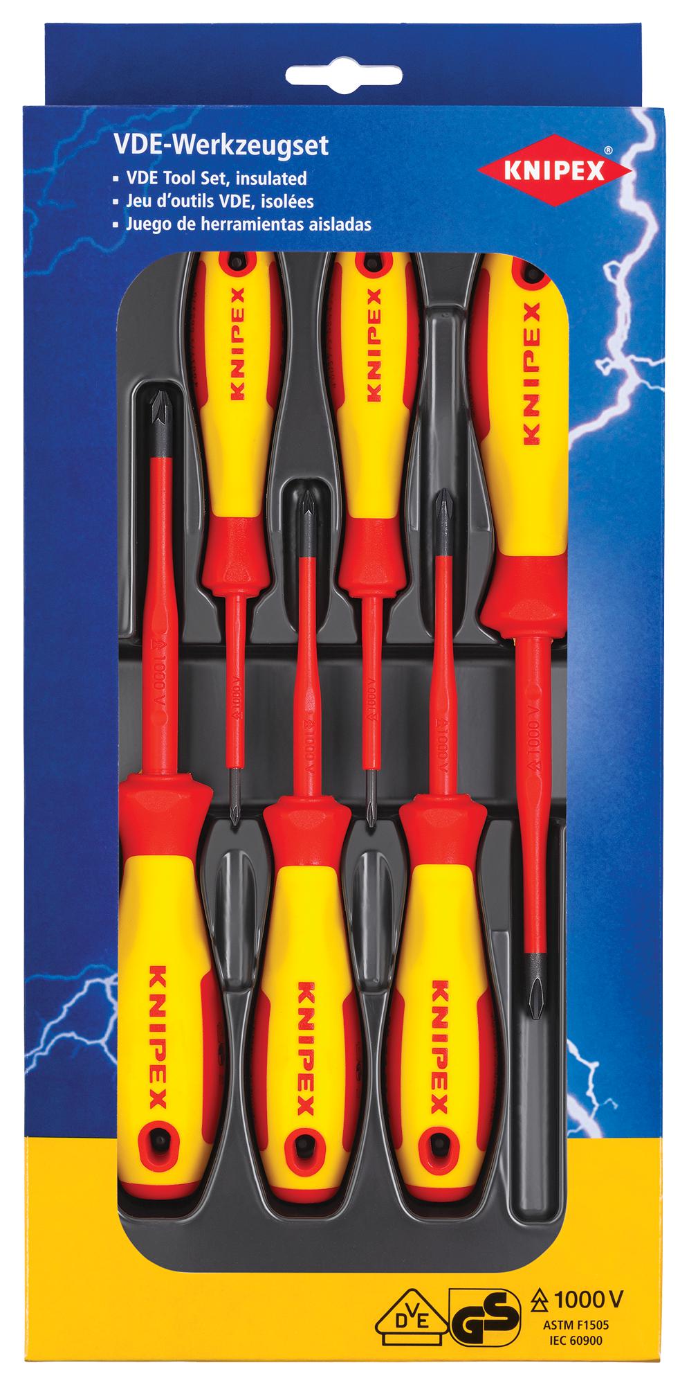 Knipex 00 20 12 V03 Screwdriver Set, 6Pc