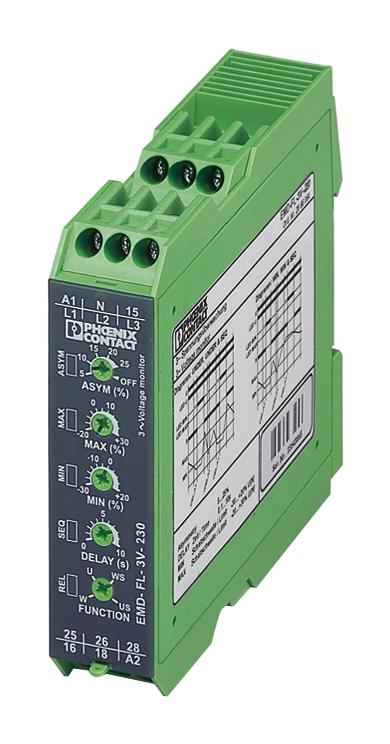 Phoenix Contact 2885773 Voltage Sense Relay, Dpdt, 5A, 250Vac