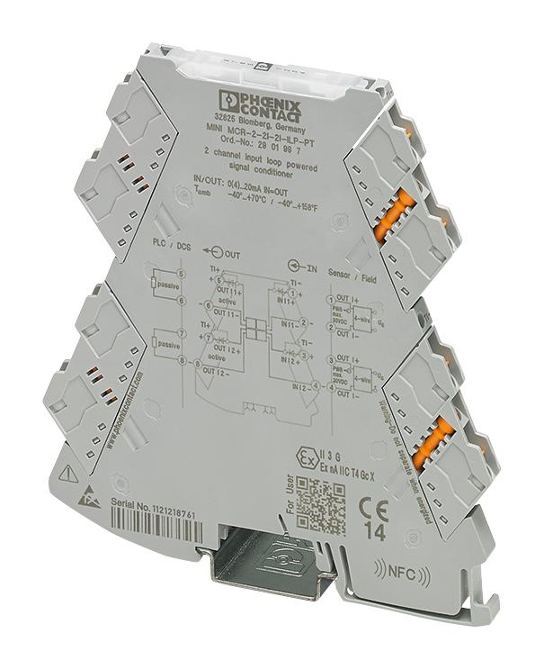 Phoenix Contact 2901997 Loop-Powered Isolator, 2Ch, Current, 30V