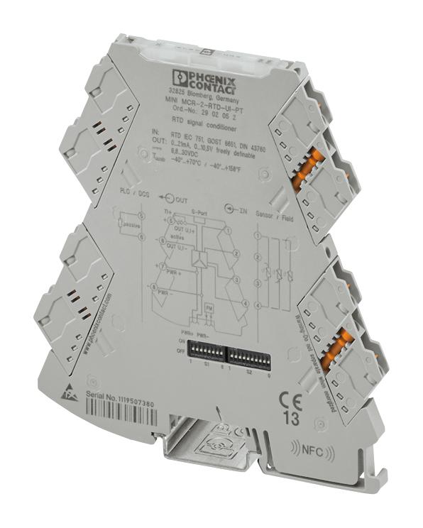 Phoenix Contact 2902052 Rtd Transducer, 1-Ch, 24Vdc, Din Rail