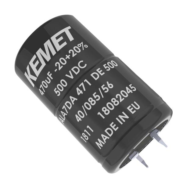 KEMET Ala7De471Dd450 Capacitor, Alu Elec, 470Uf, 450V, Snap-In