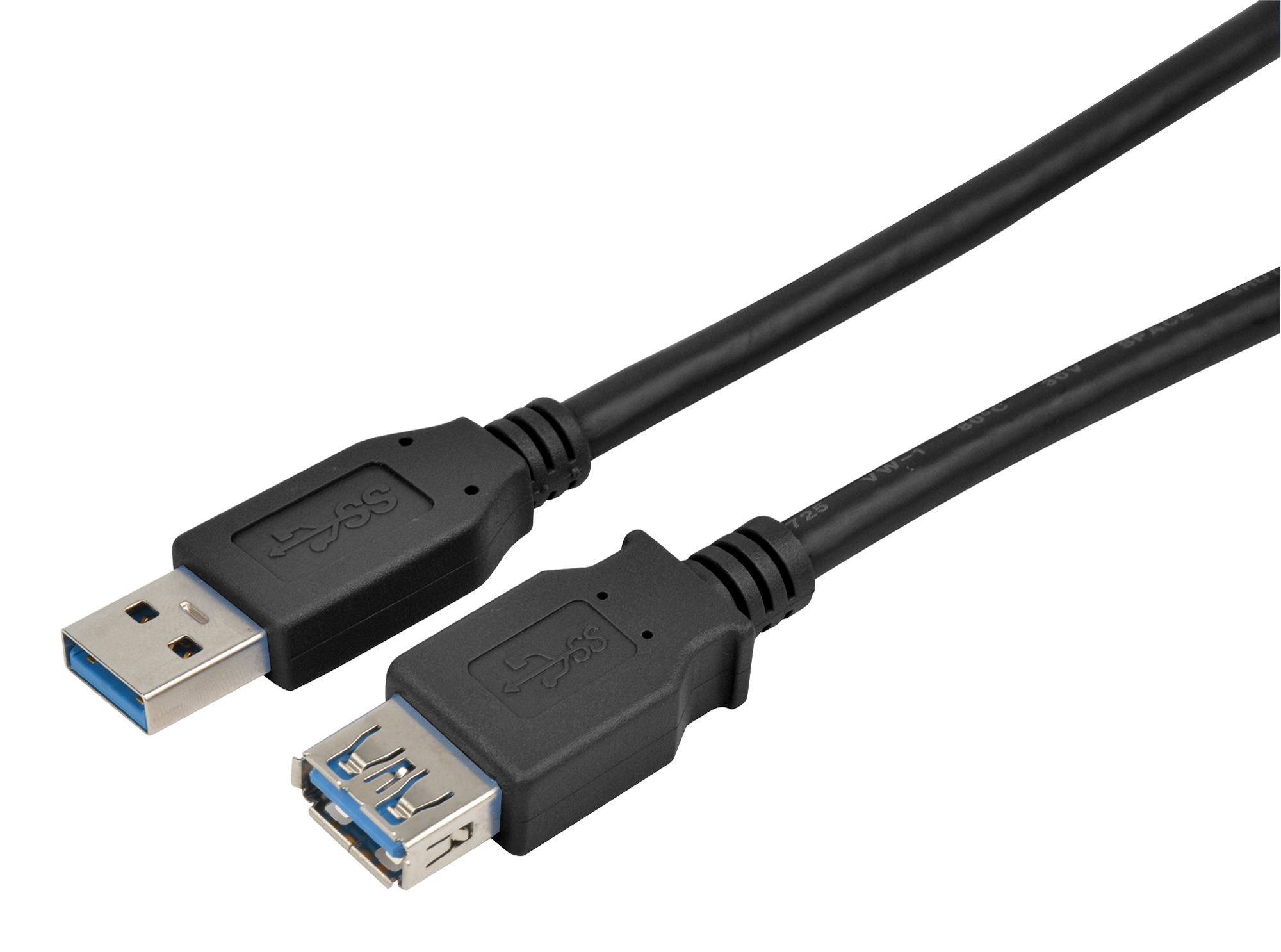 Multicomp Mc002735 Usb Cable, 2.0 A Plug-Rcpt, 19.7, Blk