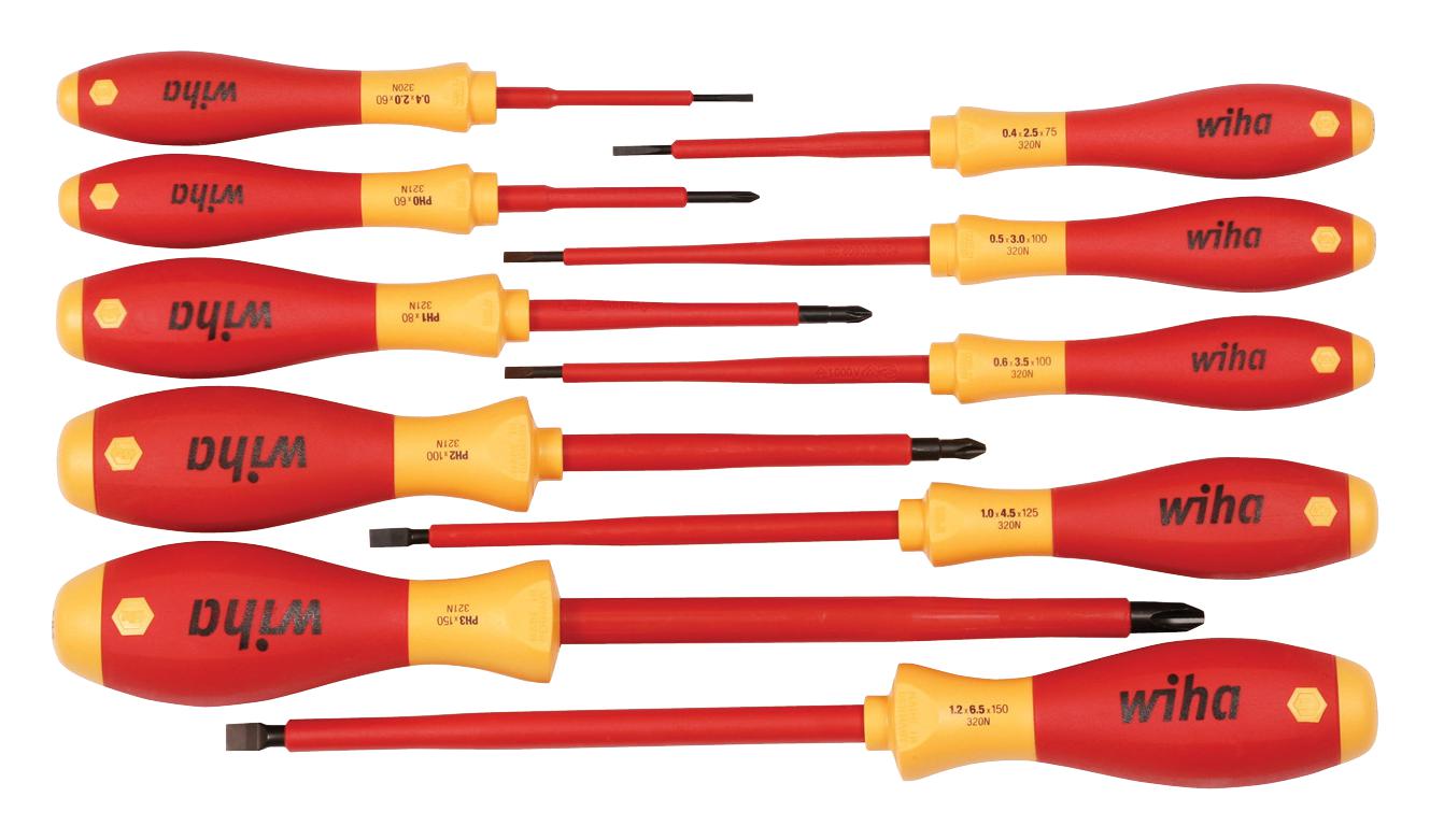 Wiha 32093 Slotted/phillips Screwdriver Set, 10Pc