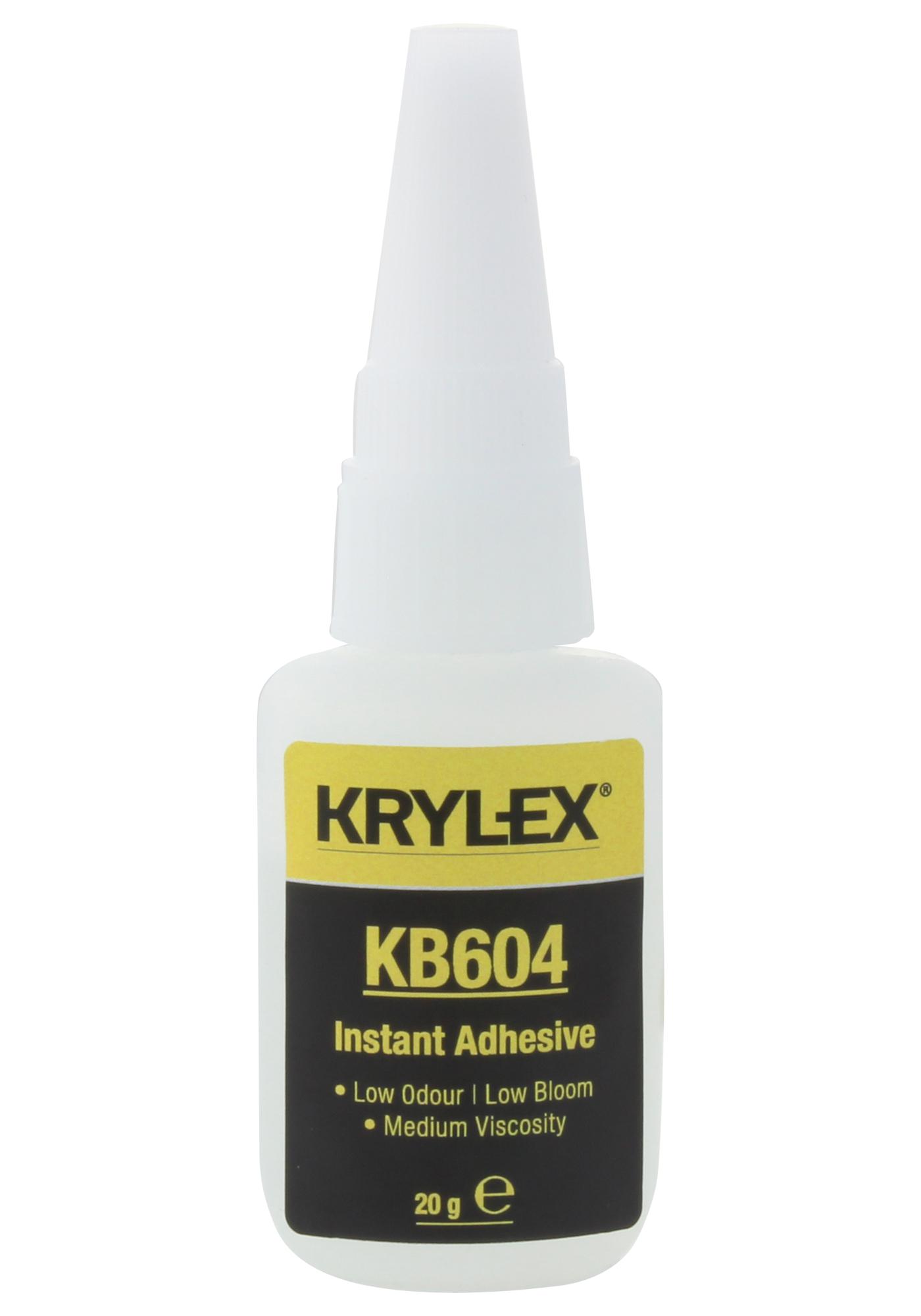 Krylex Kb604, 20G Adhesive, Cyanoacrylate, Bottle, 20G