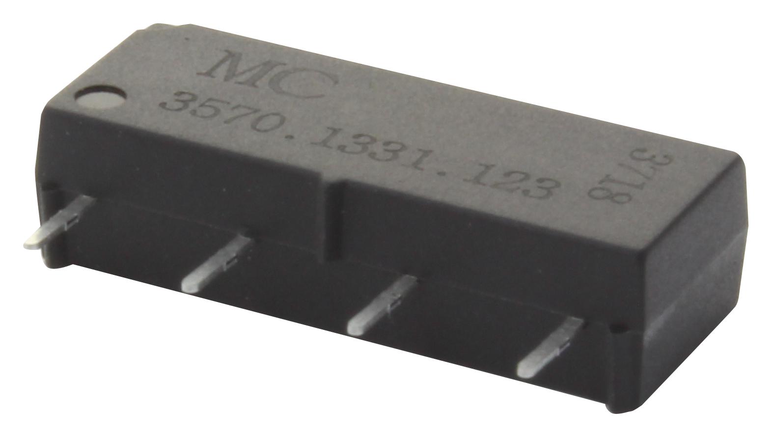 Multicomp Mc3570-1331-123 Reed Relay, Spst-No, 0.5A, 150Vdc, Sip