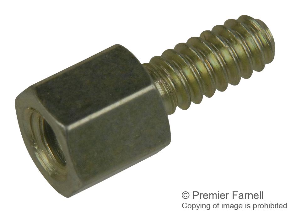 Keystone 7243 D-Sub Jack Screw, 4-40, 12.7mm, Steel