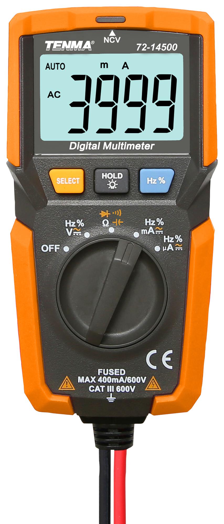 Tenma 72-14500 Digital Multimeter, Auto/manual, 600V