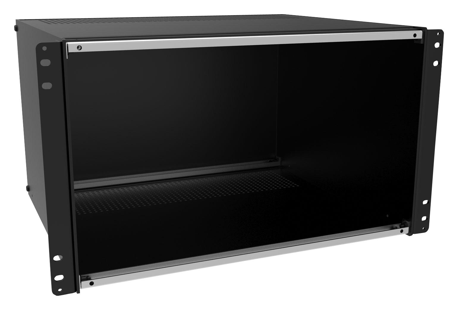 Hammond Rmcv191015Bk1 Rack Mount Cabinet, 6U, Alum, Black