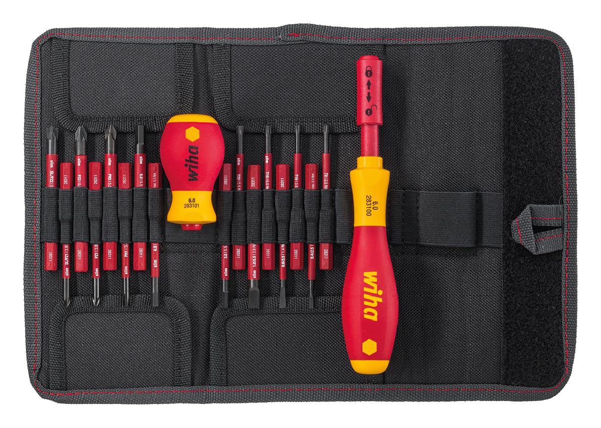 Wiha 41231 Screwdriver W/bit Set, 18Pc