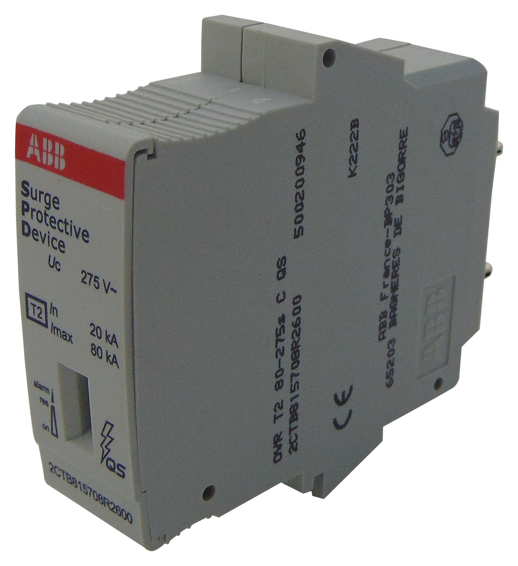 Abb Soule 2Ctb815708R2600 Mains Surge Protector, 275Vac, Din Rail