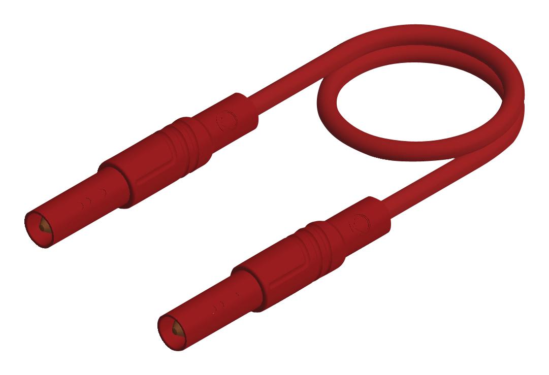 Hirschmann Test And Measurement 934070101 Test Lead, 4mm Banana Plug, Red, 250mm