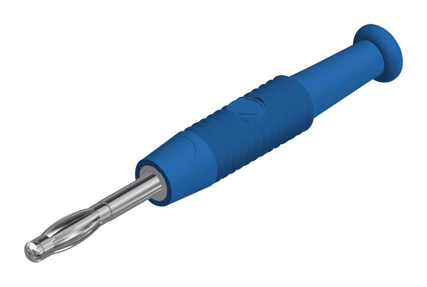 Hirschmann Test And Measurement 938420102 Connector, Banana, Plug, 6A, Solder, Blu