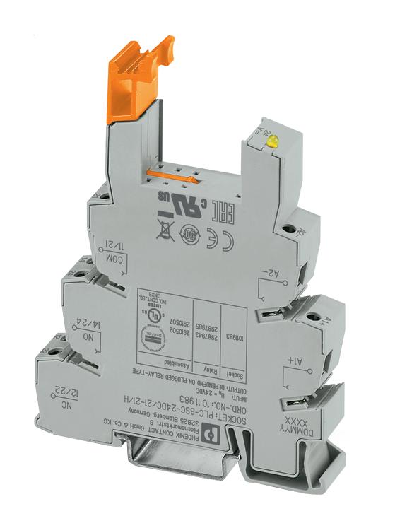 Phoenix Contact 1011983 Relay Socket, 24Vdc, Din Rail