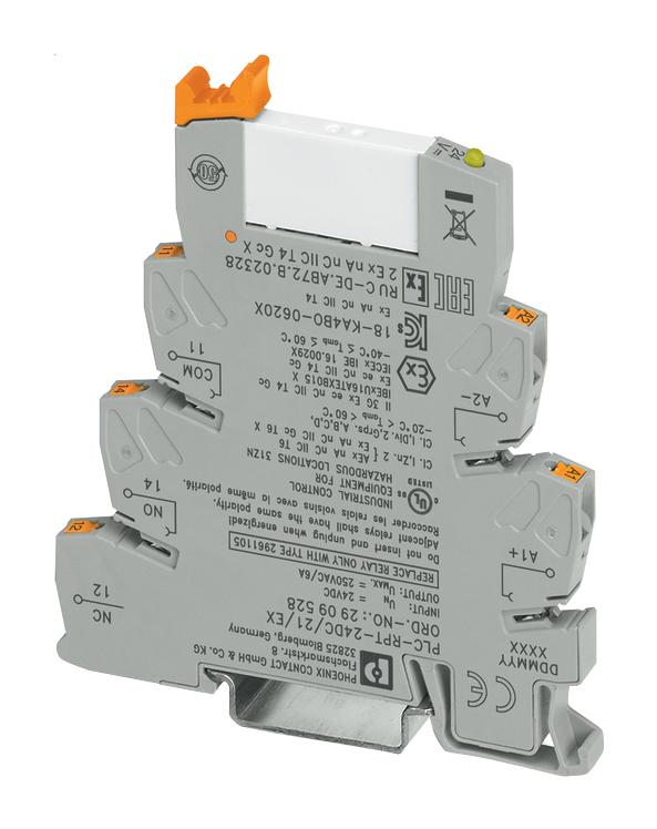 Phoenix Contact 2909528 Relay Module, Spdt, 24Vdc, 6A, Din Rail