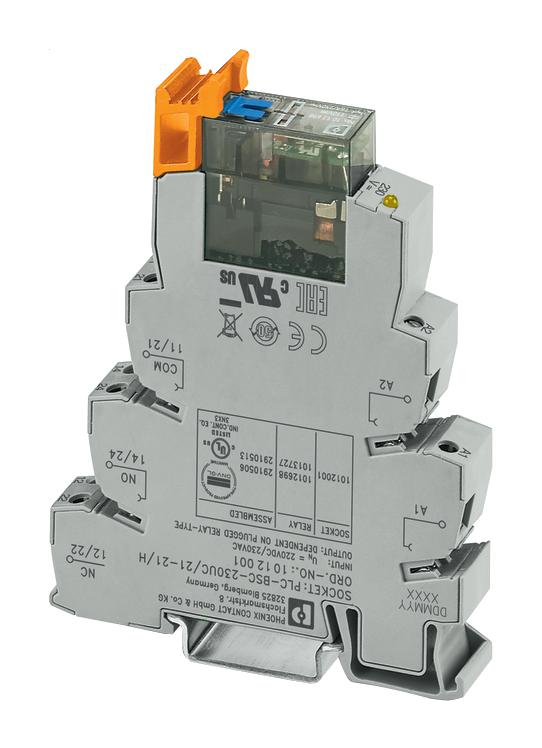 Phoenix Contact 2910506 Relay Module, Dpdt, 6A, 230Vac, Din Rail