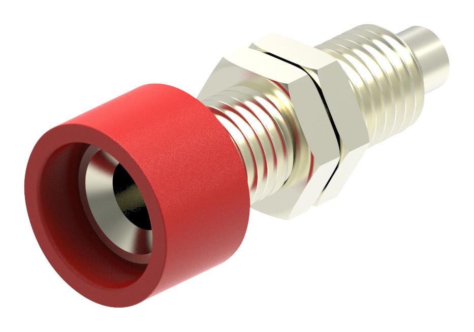 Multicomp Pro 72-14136 Connector, Banana, Jack, 36A, Stud, Red