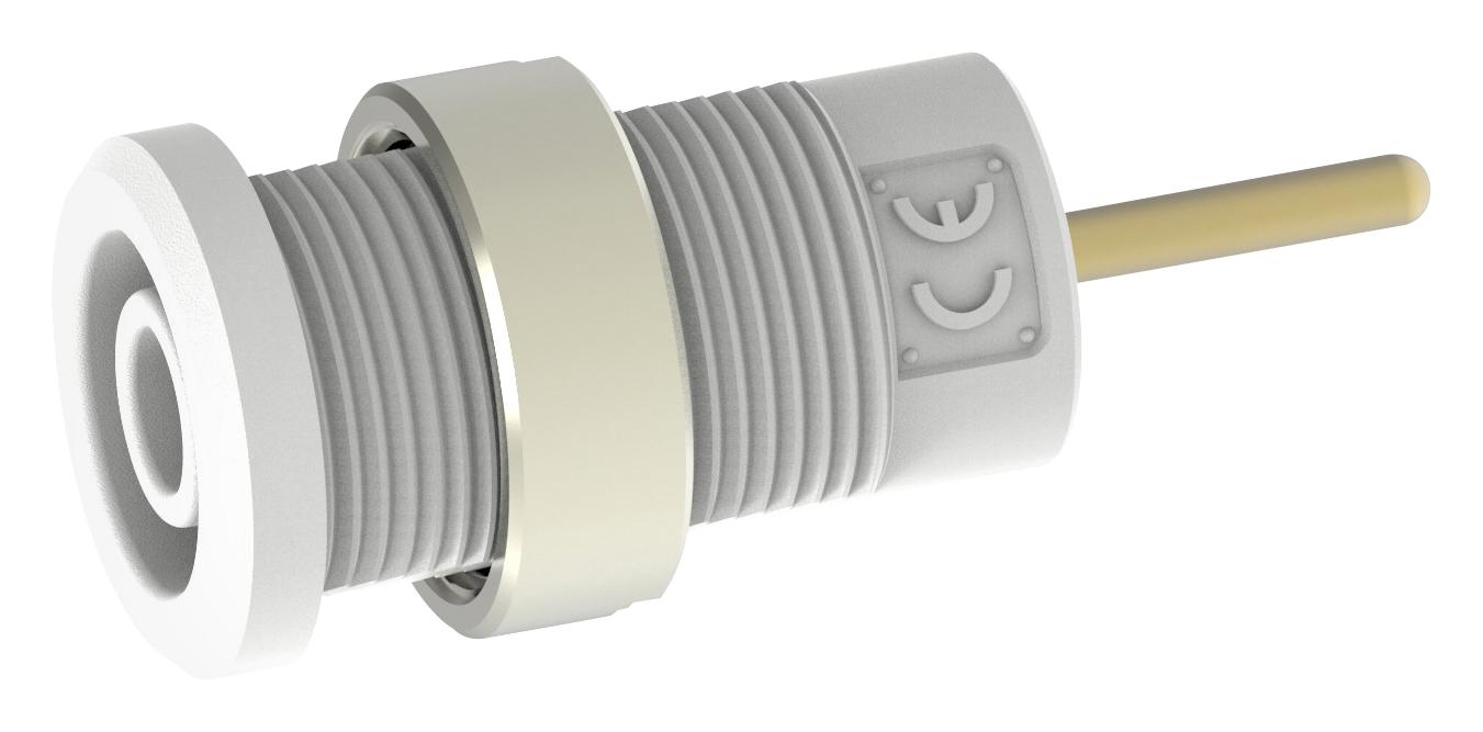 Multicomp Pro 72-14190 Connector, Banana, Jack, 36A, Th, Wht