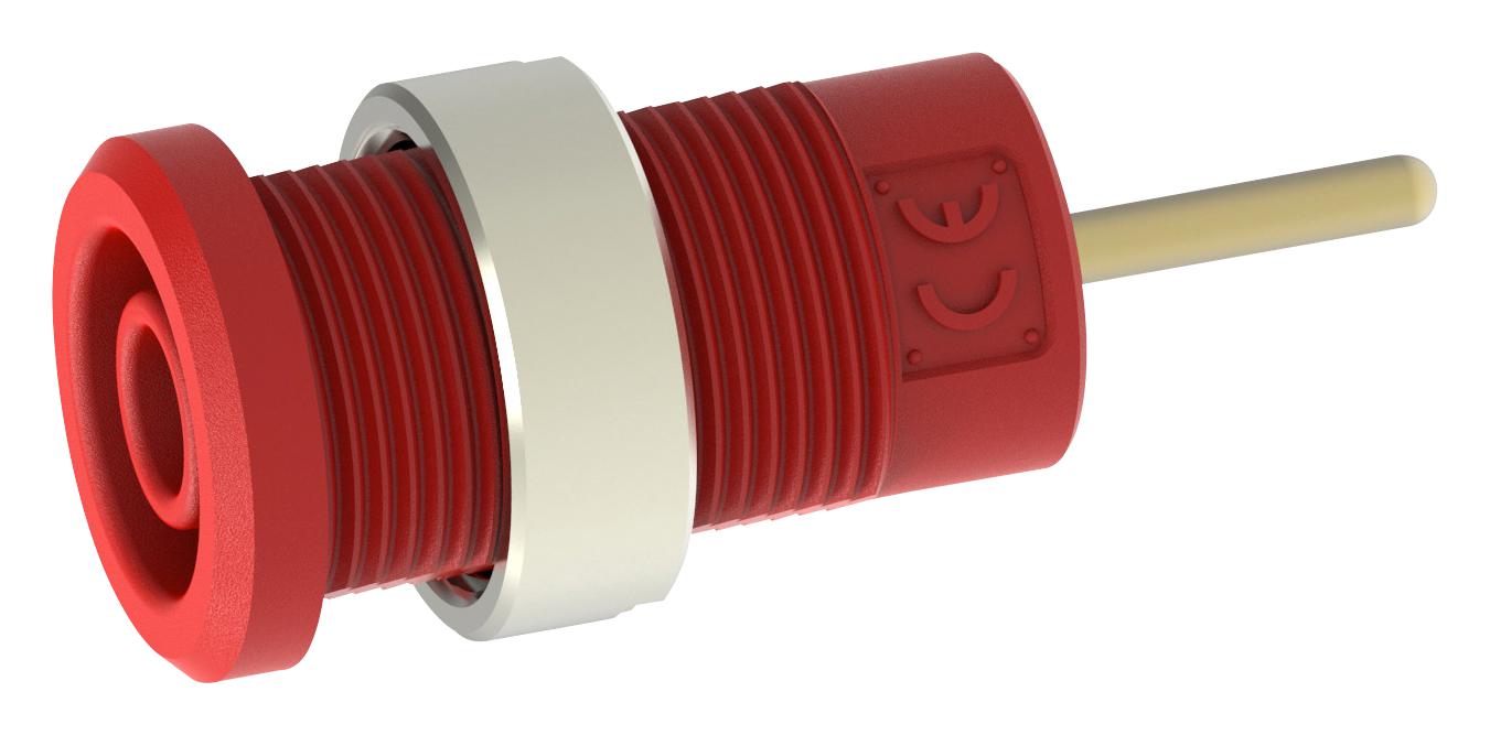 Multicomp Pro 72-14206 Connector, Banana, Jack, 36A, Th, Red