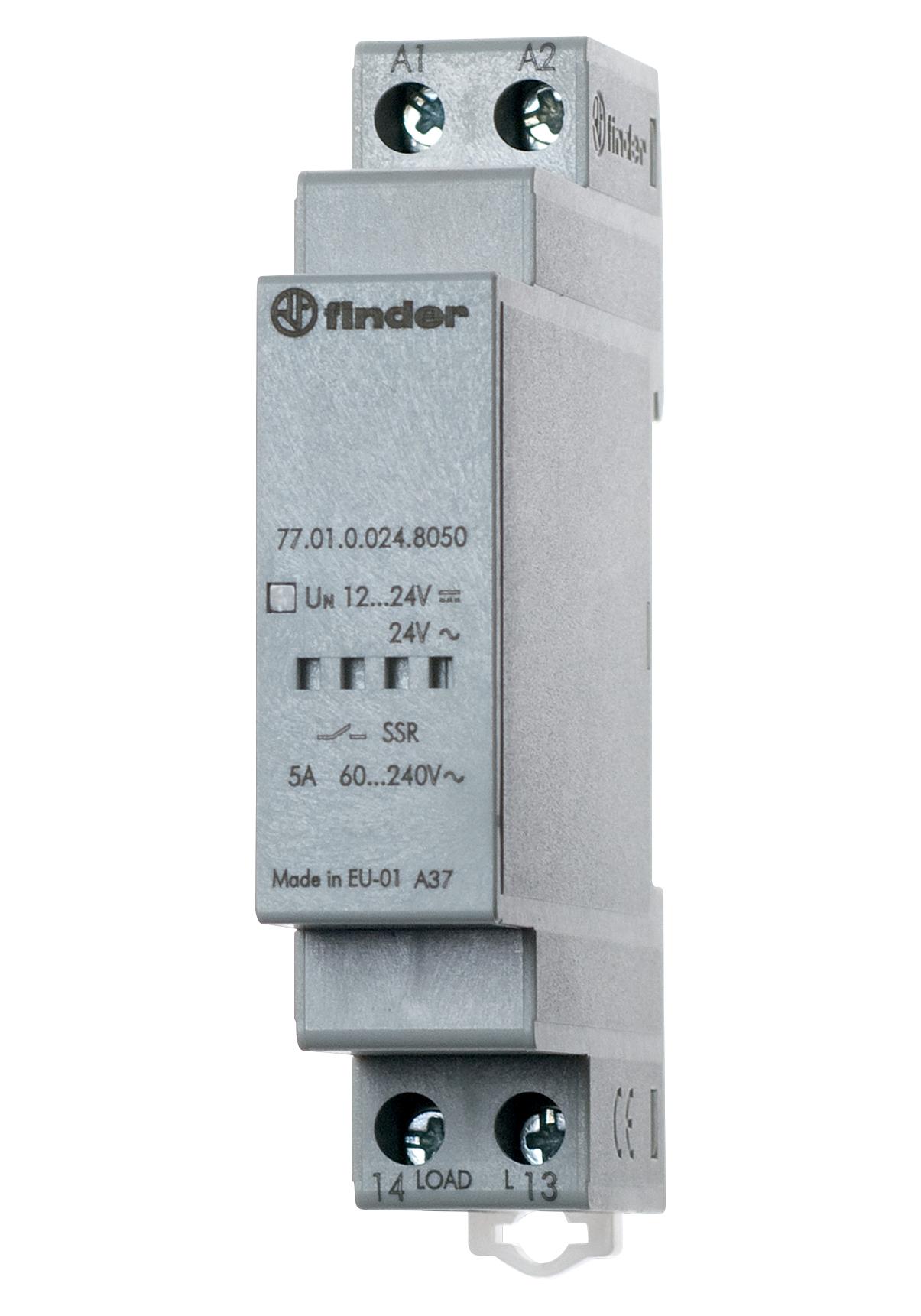 Finder Relays Relays 77.01.9.024.9125 Solid State Relay, 2.5A, 43-140Vdc