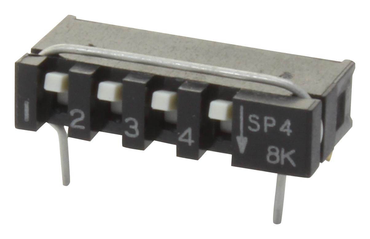 C&k Components Spa04Ab Sip Switch, Spst, 0.1A, 20Vdc, Tht