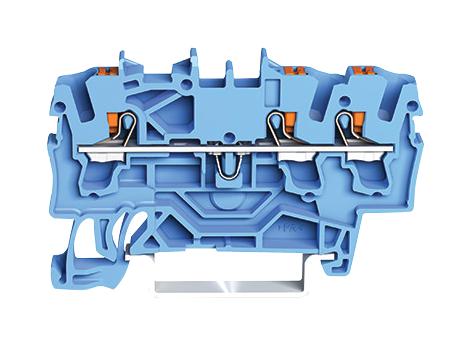 WAGO 2202-1304 Terminal Block, Dinrail, 3Ways, 12Awg