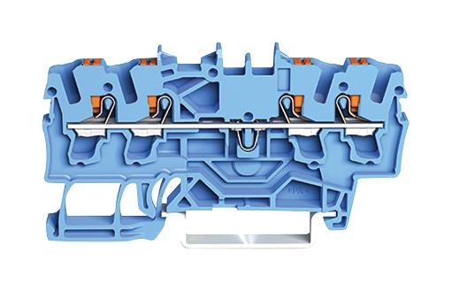 WAGO 2202-1404 Terminal Block, Dinrail, 4Ways, 12Awg