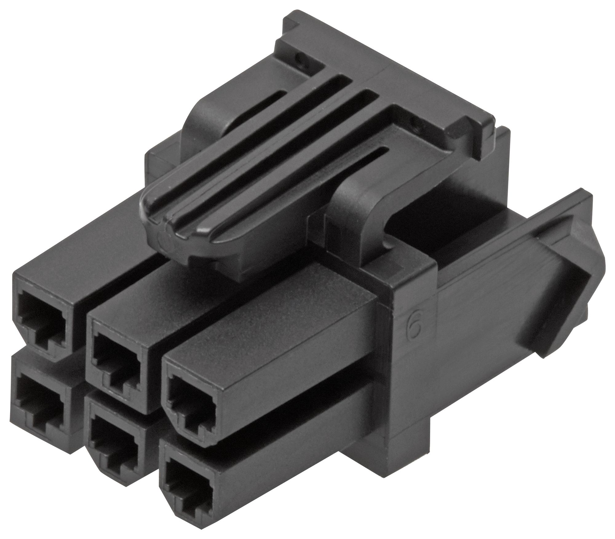 Molex 172708-0124 Receptacle Housing, 24Pos, Nylon, Black