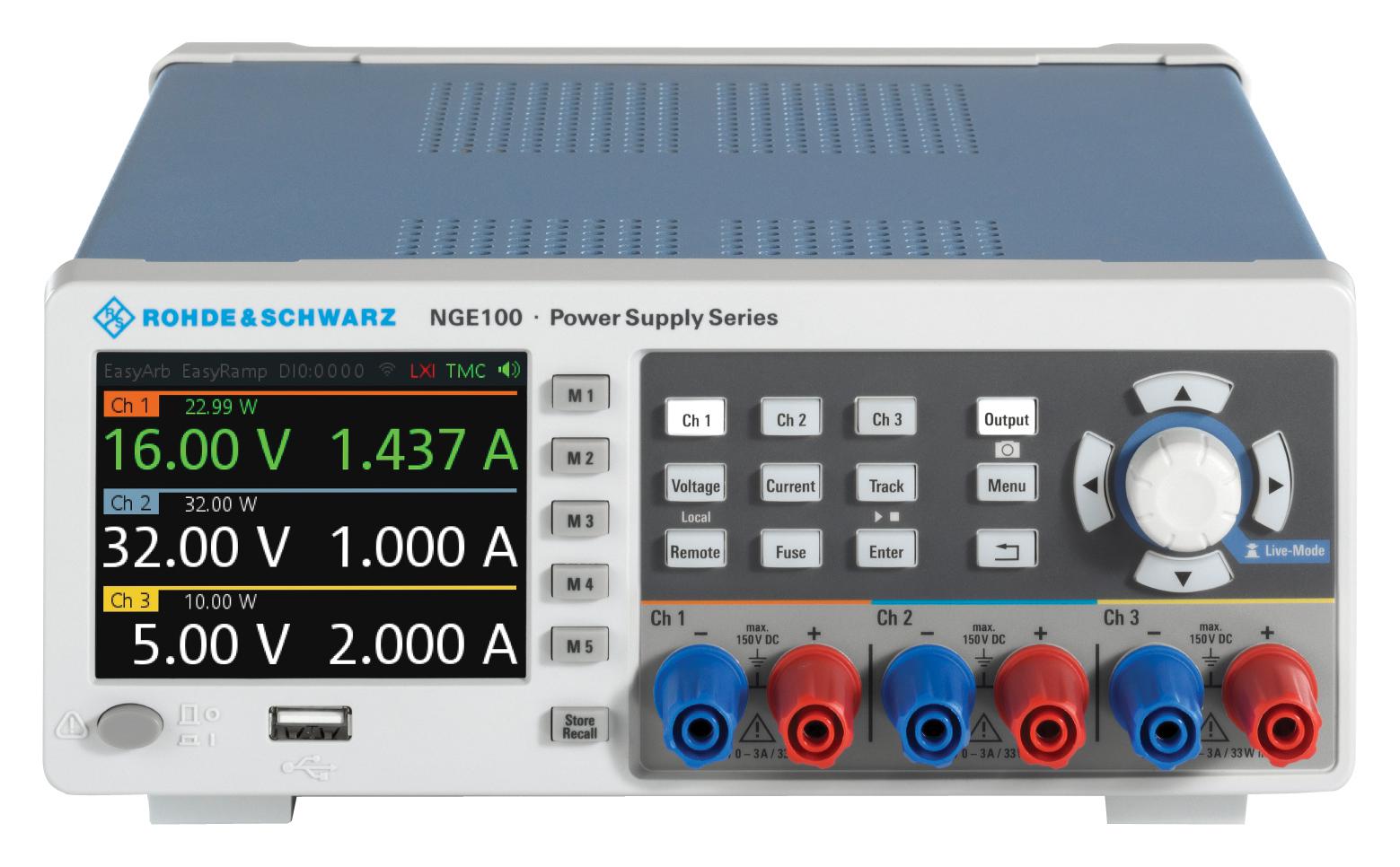 Rohde & Schwarz Nge-Com3A Power Supply, Bench, 3 Ch, 3A, 100W