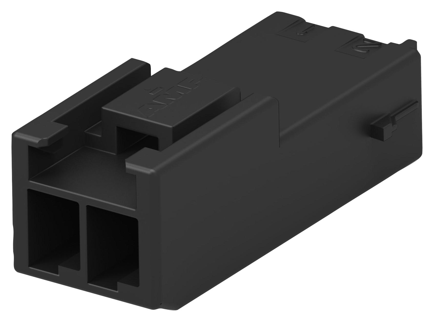 Te Connectivity/partner Stock 2005248-9 Rcpt Housing, 2Pos, Pa 6.6, Black